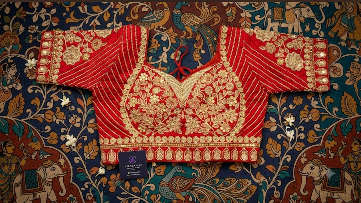 Red Designer Blouse - VRB026