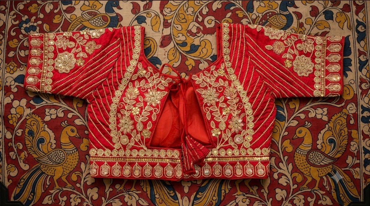 Red Designer Blouse - VRB026
