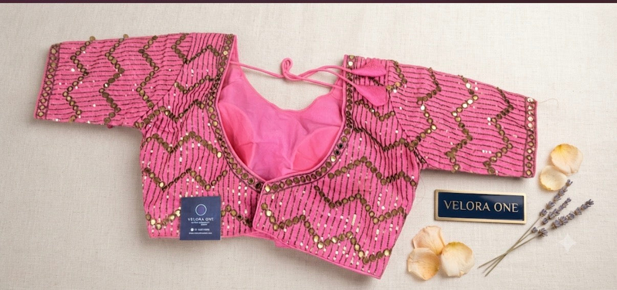 Pink Designer Blouse - VRB033
