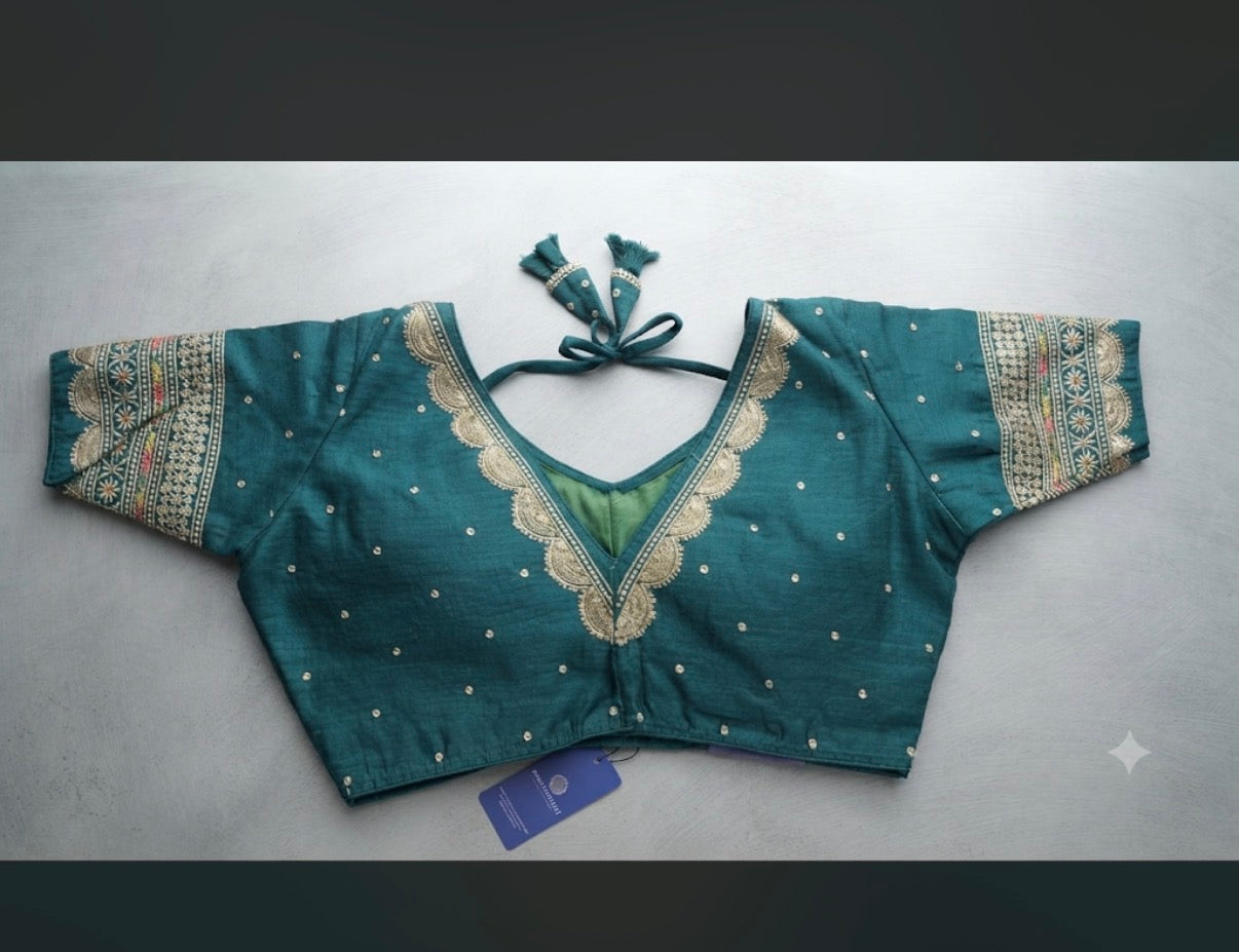 Green Work Blouse - VRB034