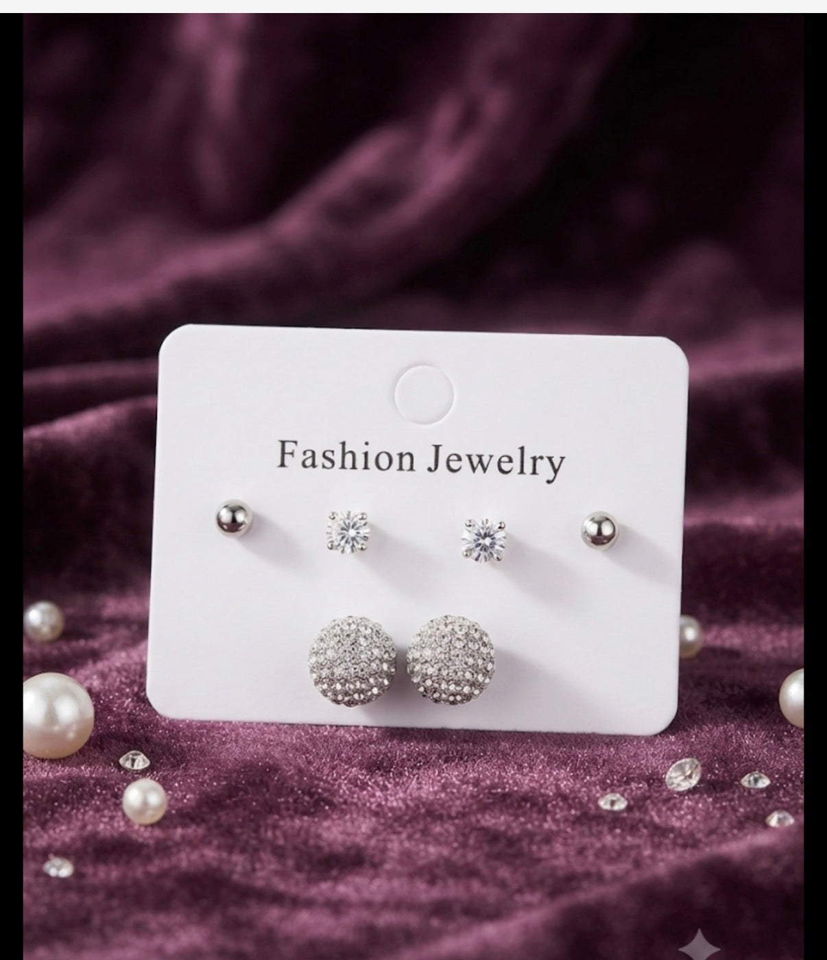 White Stone Stud