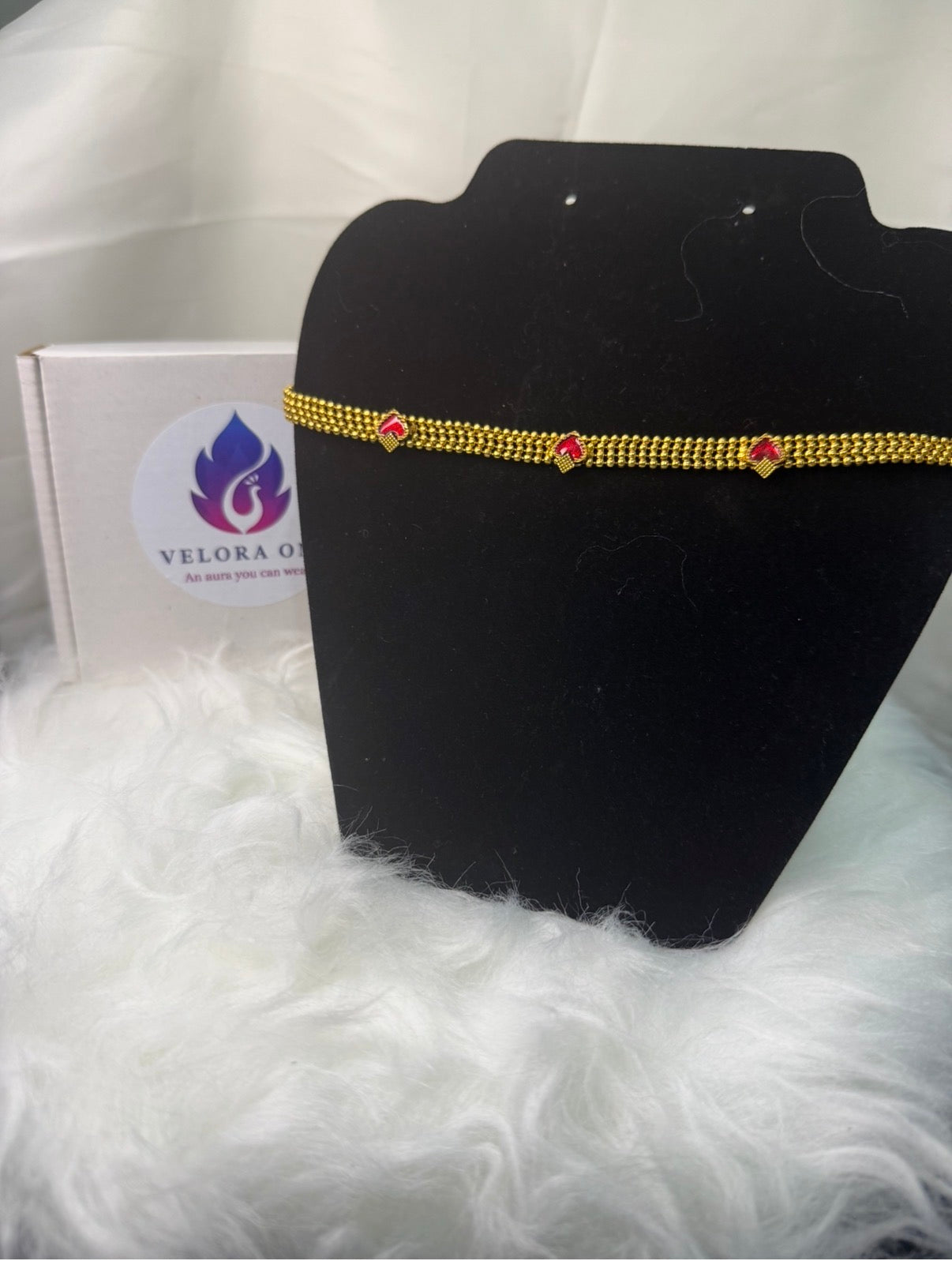 Gold Toned Short Necklace - VJN020