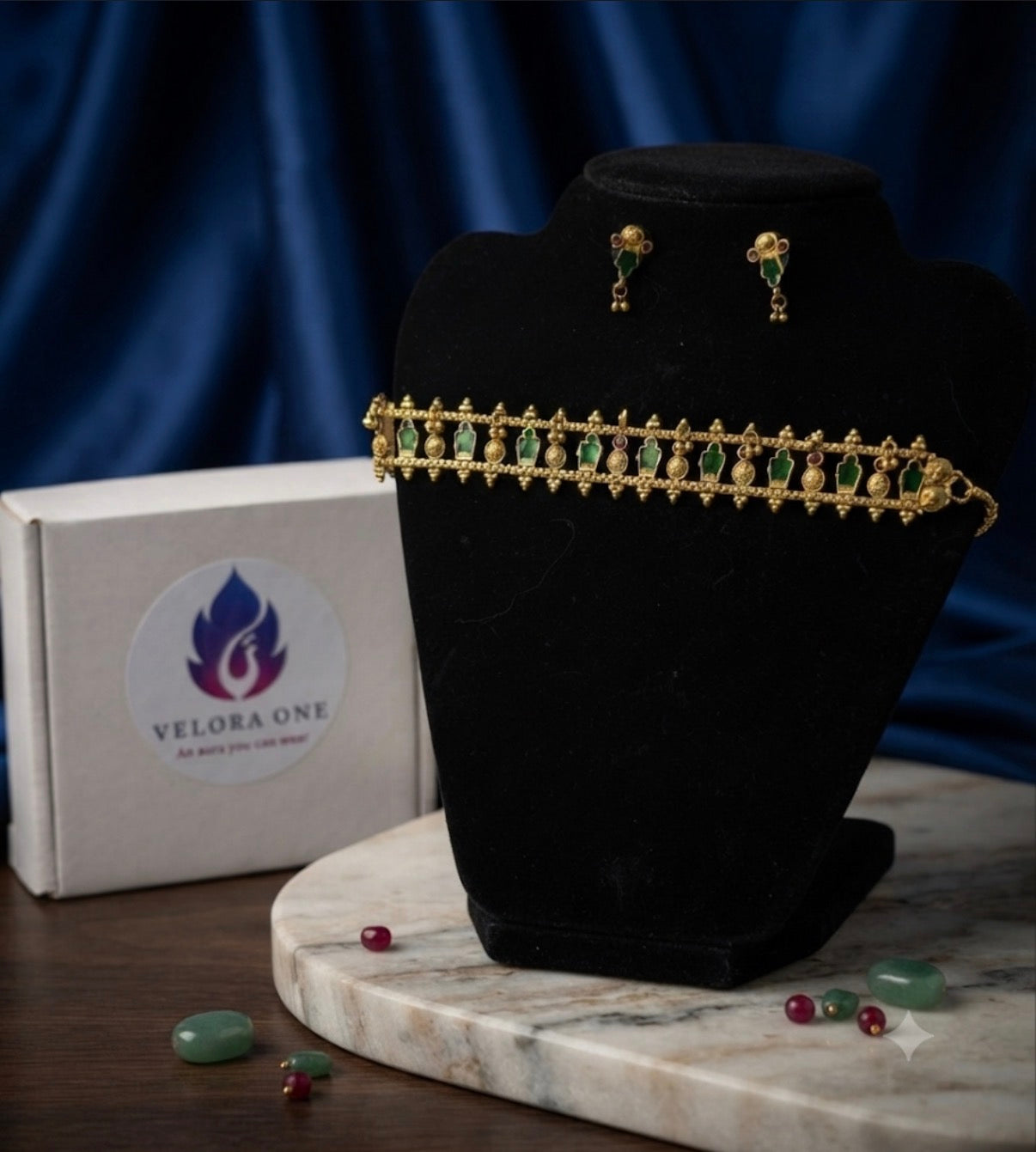 Green Choker Necklace - VJN021