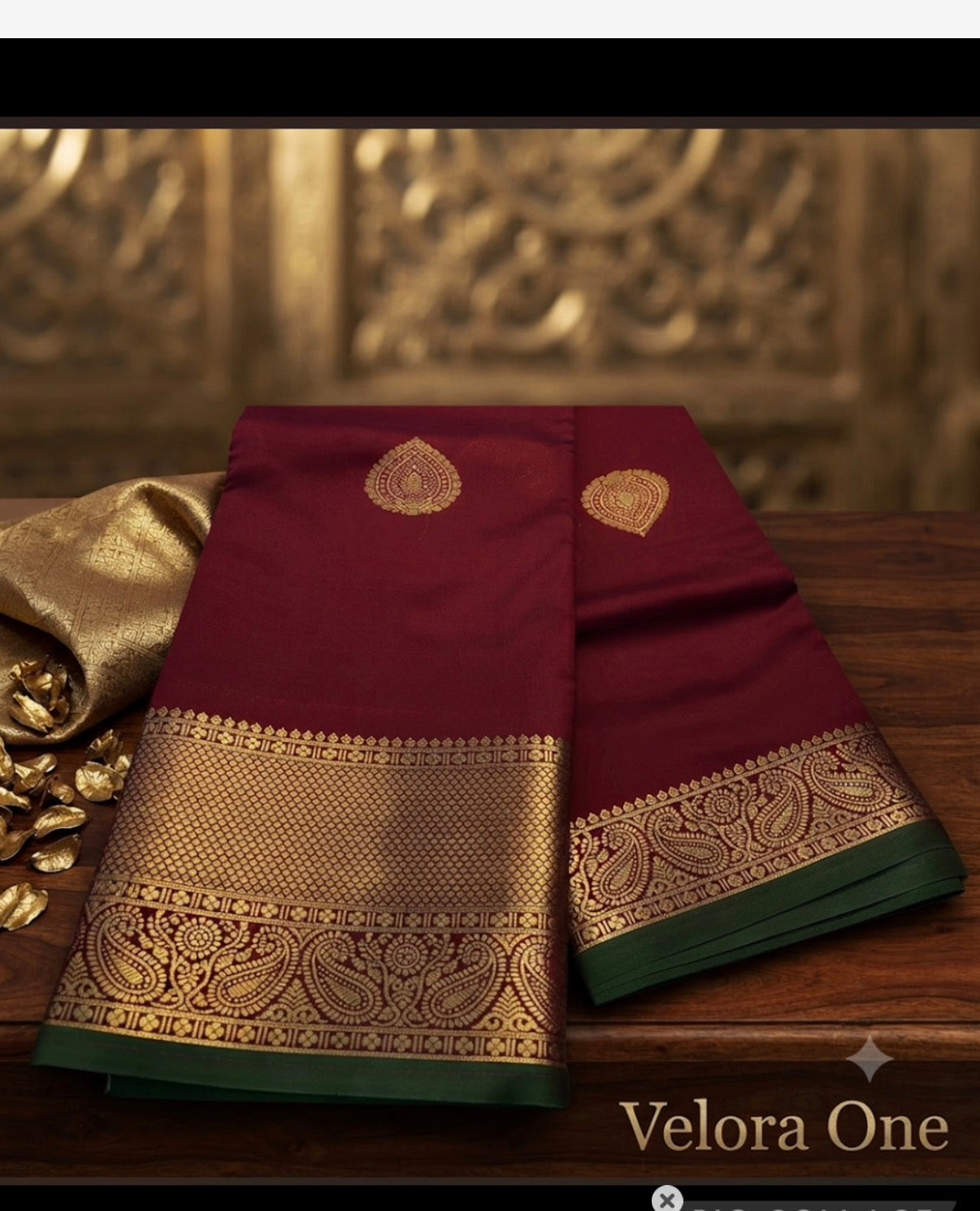 Semi Silk Saree ( Red) - V1S017