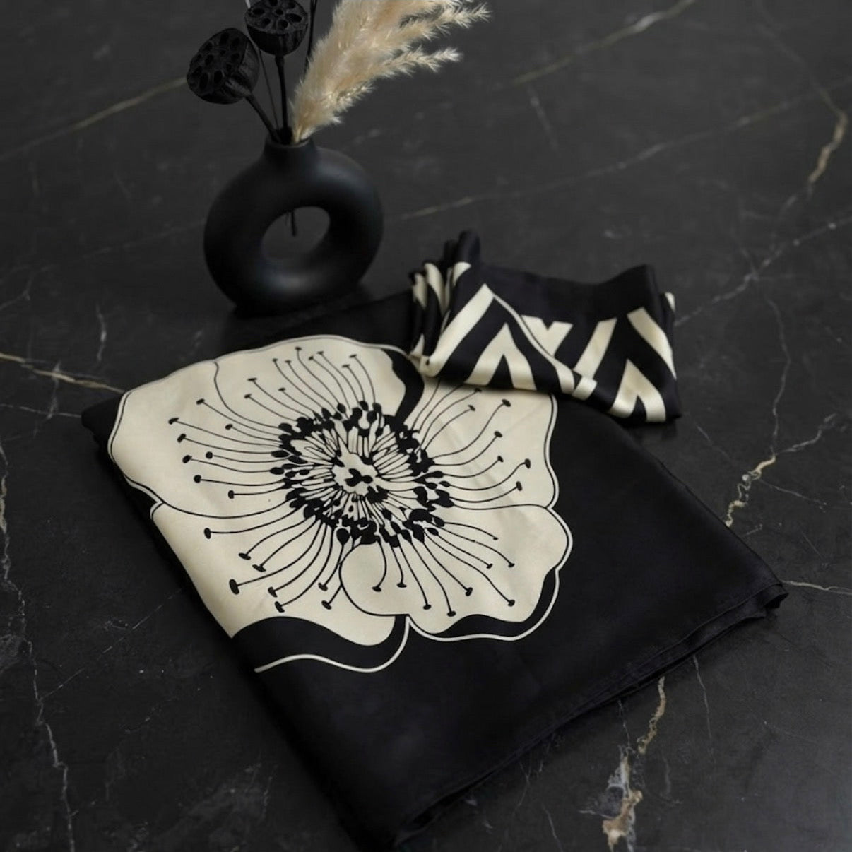 Black Crepe Silk - V1S088