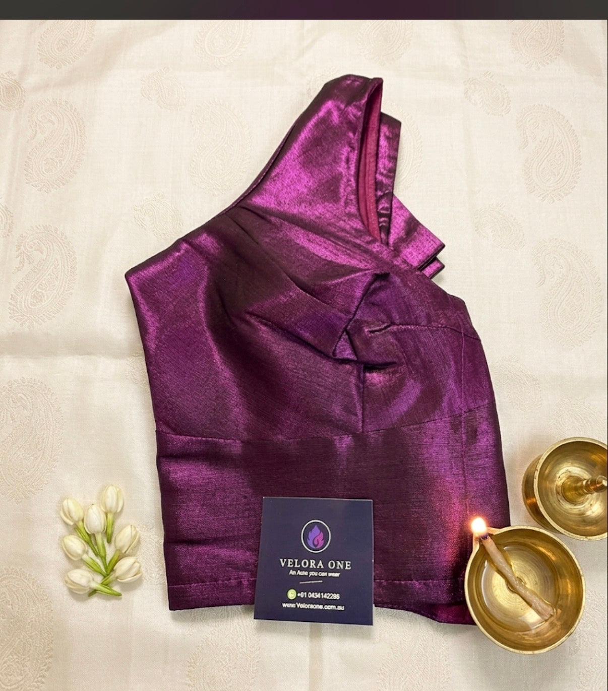 Plain Silk Cotton (Purple) - VRB010