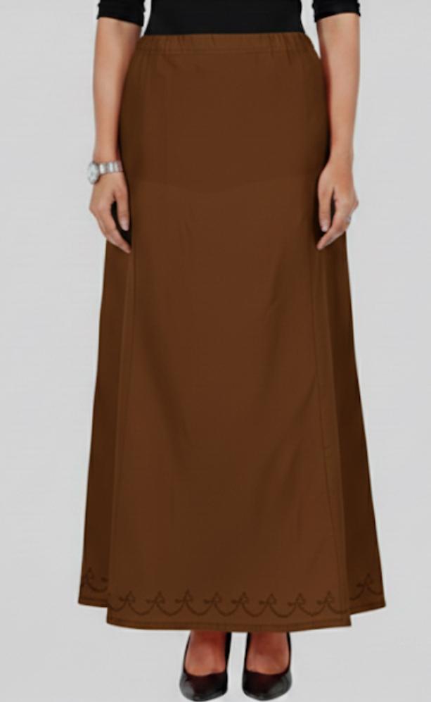Coffee Brown Inskirt 7 Part