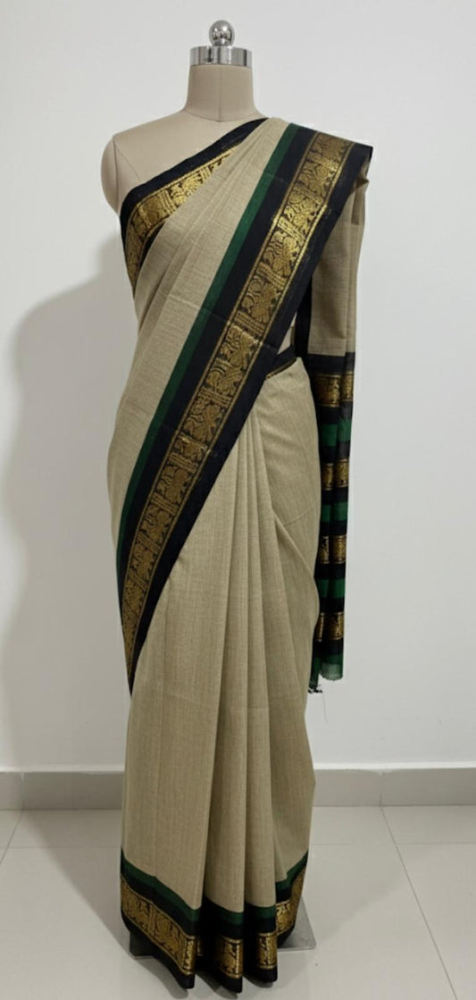 Chettinad Cotton Big Border without Blouse