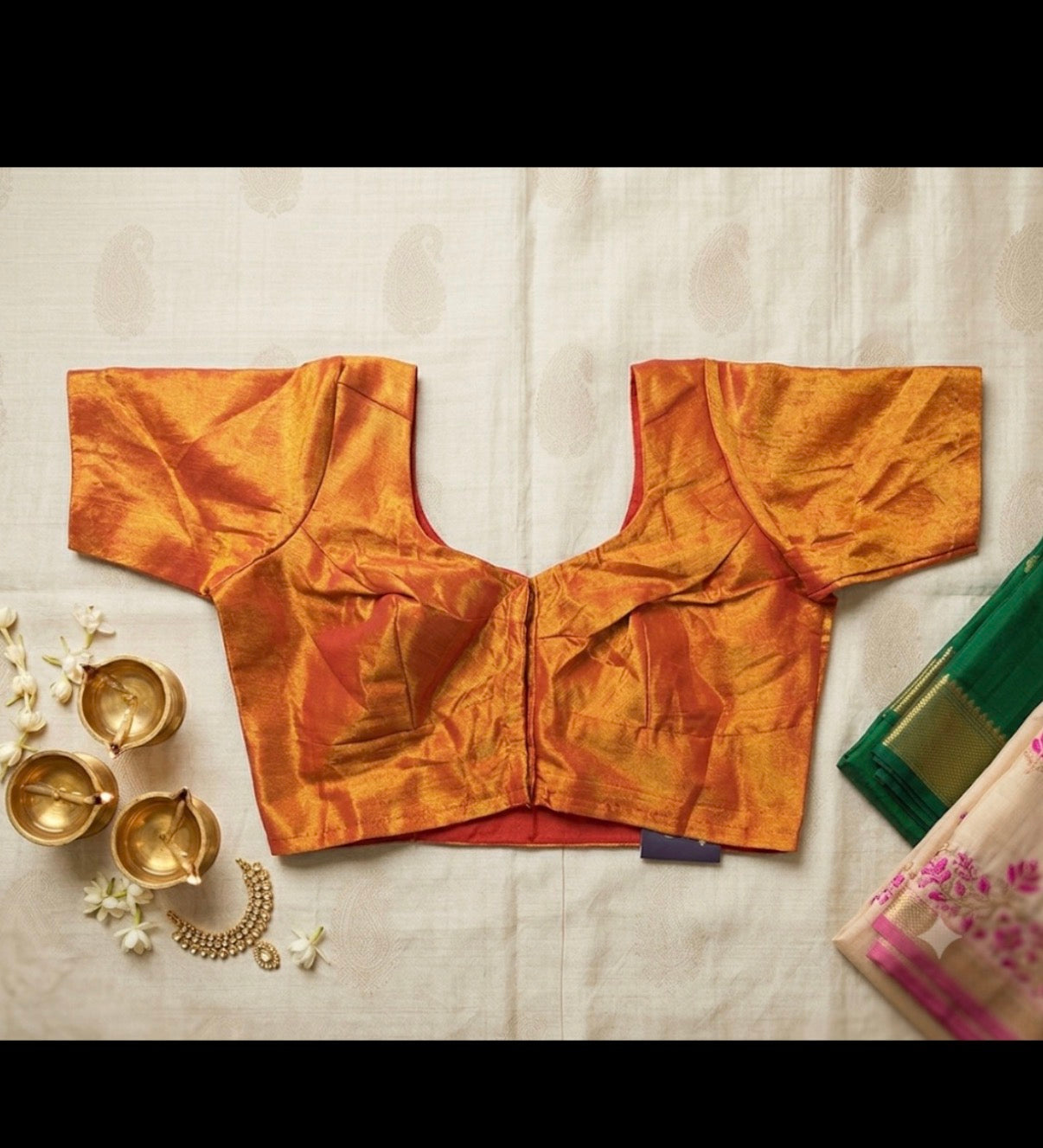 Plain Silk Cotton (Orange) - VRB014