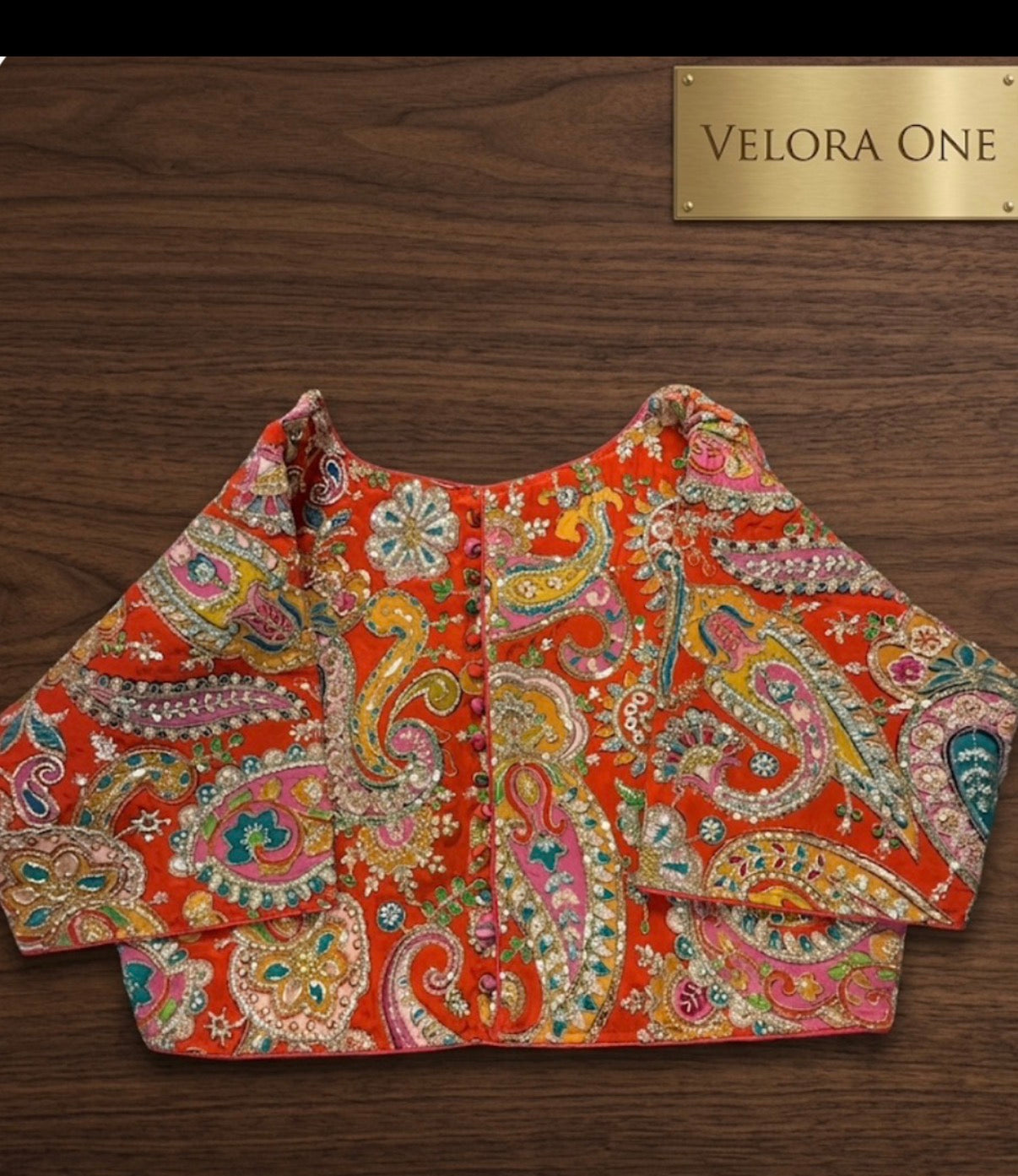 Designer Blouse (Orange) - VRB002