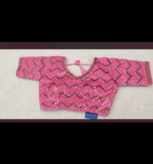 Pink Designer Blouse - VRB033