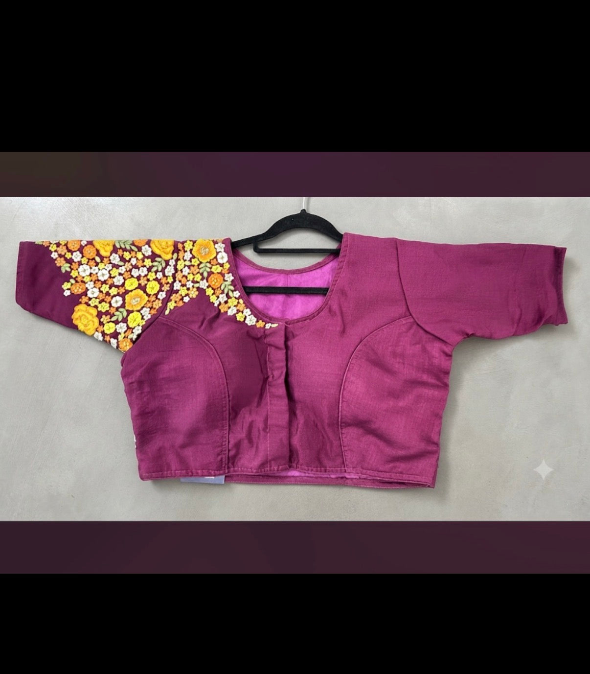 Designer Fabric Blouse (Wine) - VRB038