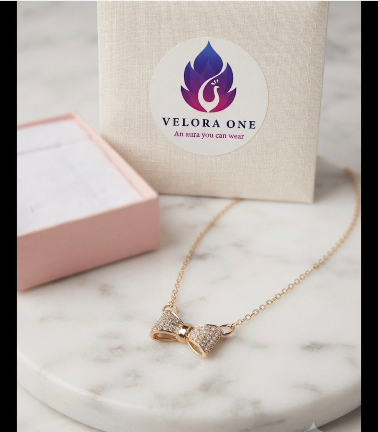 Simple Chain with Bow pendant