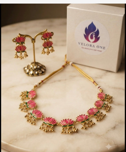Lotus Gold Necklace - VJN017