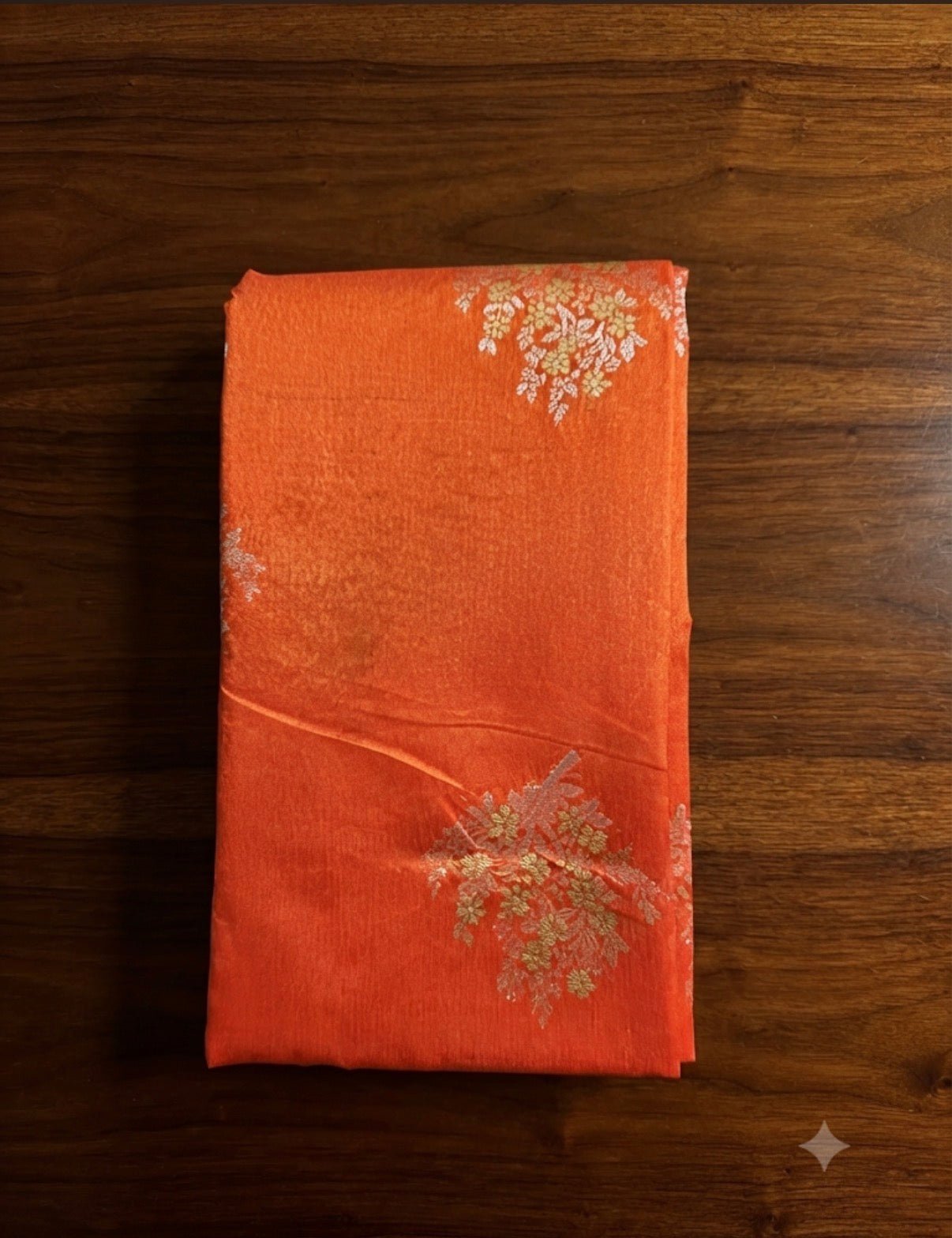 Semi Soft Dupion  Saree(Orange) - V1S052