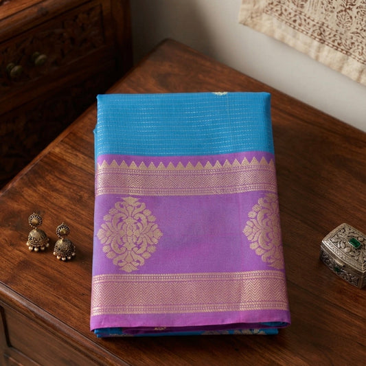Blue Semi Silk - V1S077