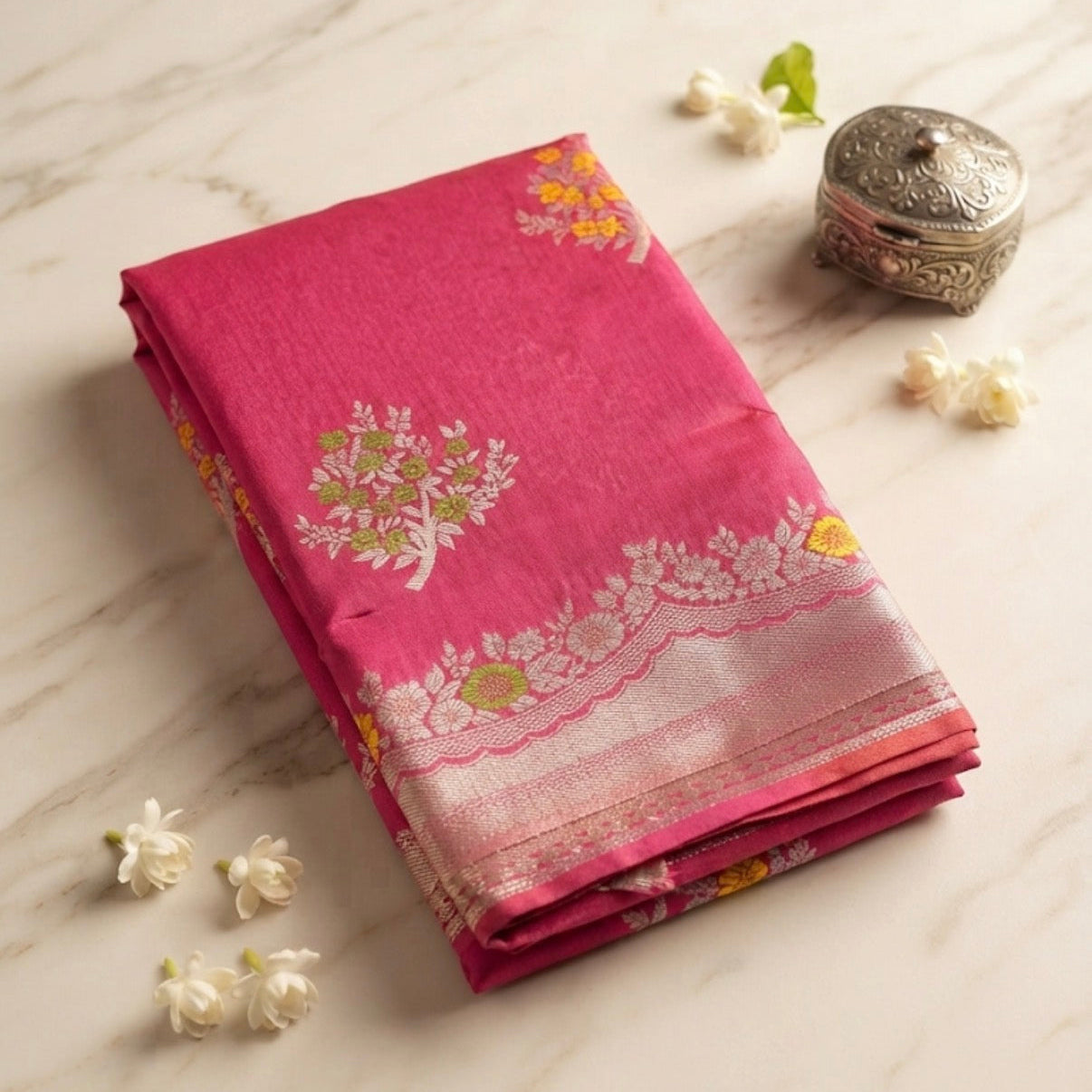 Pink Semi Dupion - V1S055
