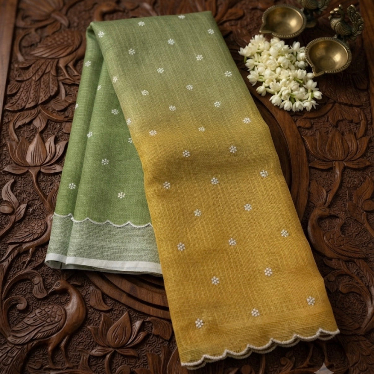 Kora Net Saree