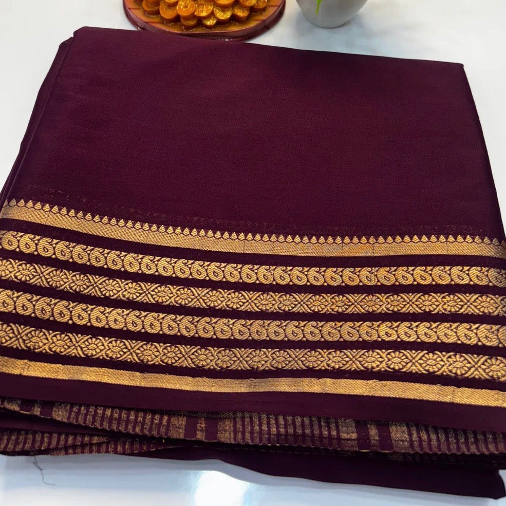 Crepe silk (Burgandy) - V1S085