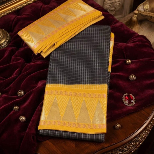 Sungudi Veldari with Blouse Yellow