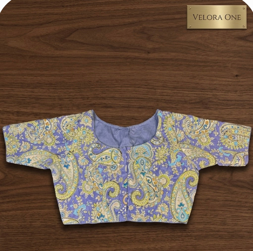 Designer Blouse (Light Blue) -  VRB007