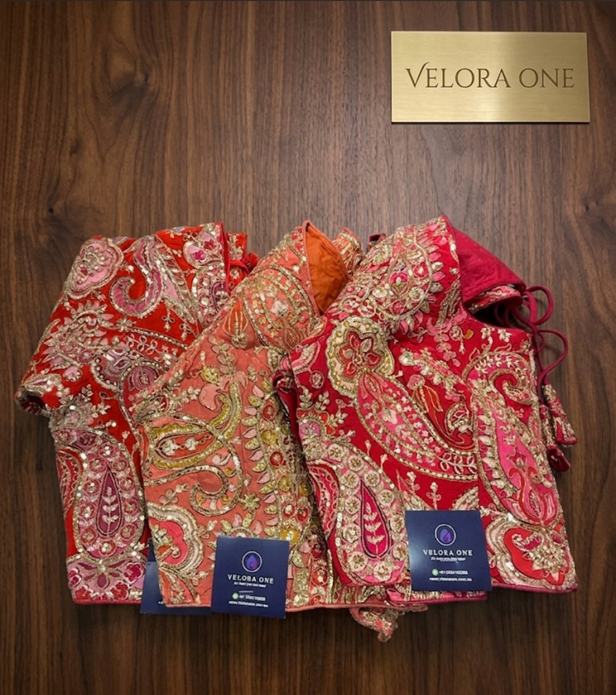 Designer Blouse (Red) - VRB001
