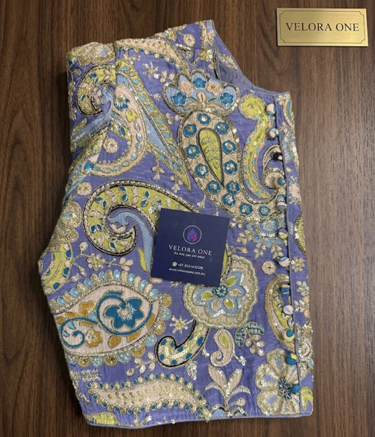 Designer Blouse (Light Blue) -  VRB007