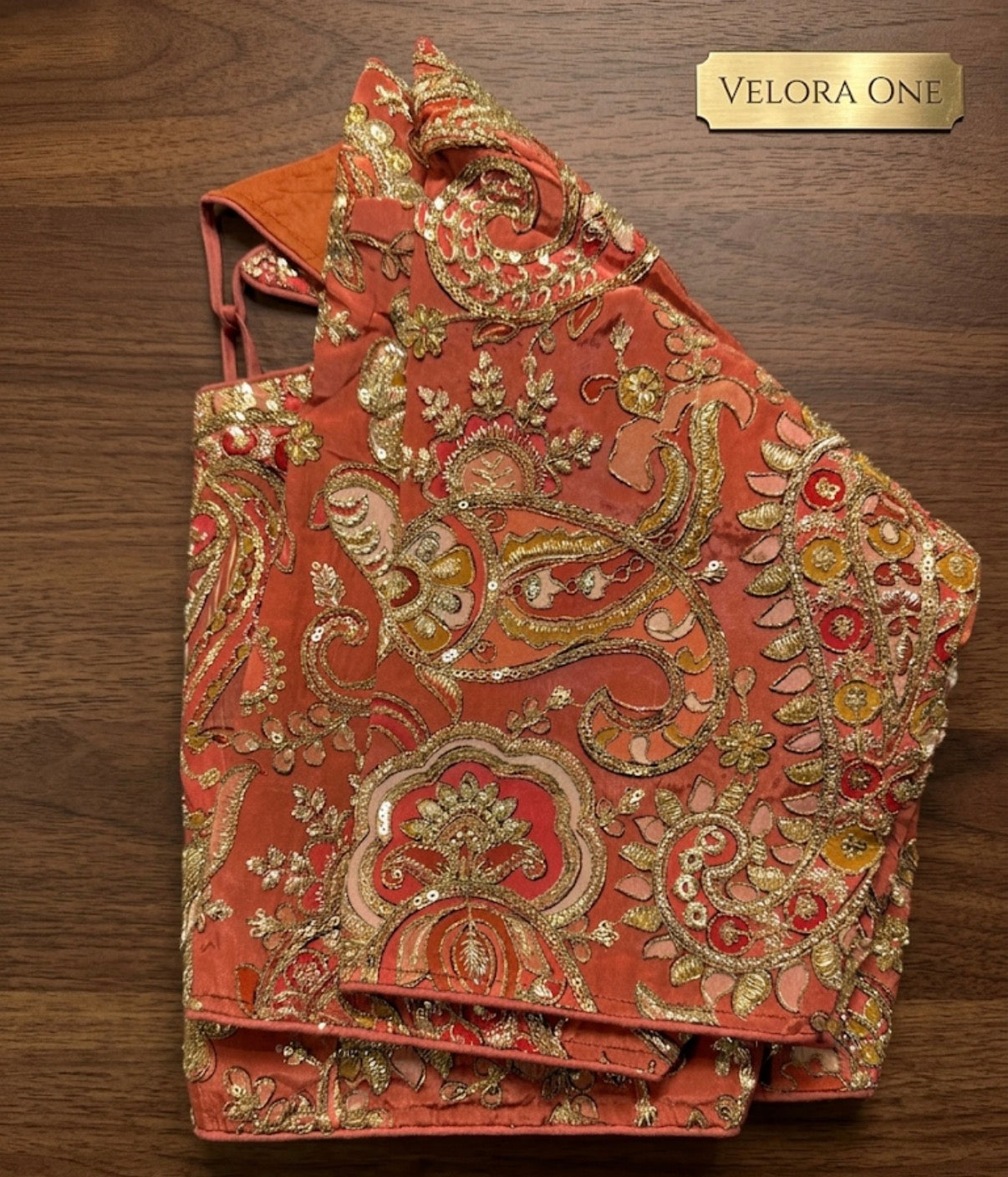 Designer Blouse (Rust Orange) - VRB006