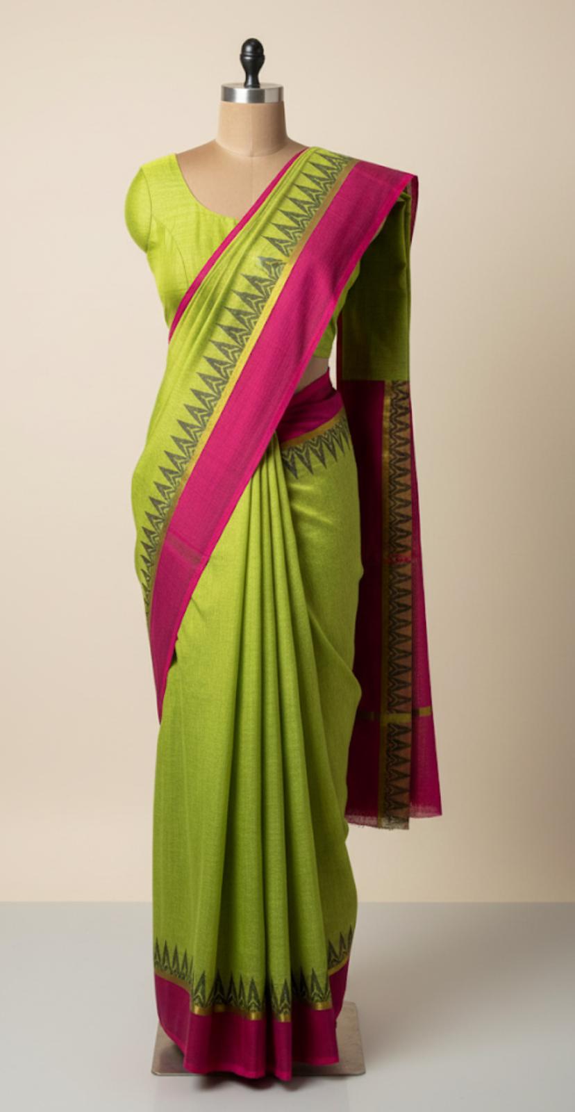 Kanchi Cotton without blouse