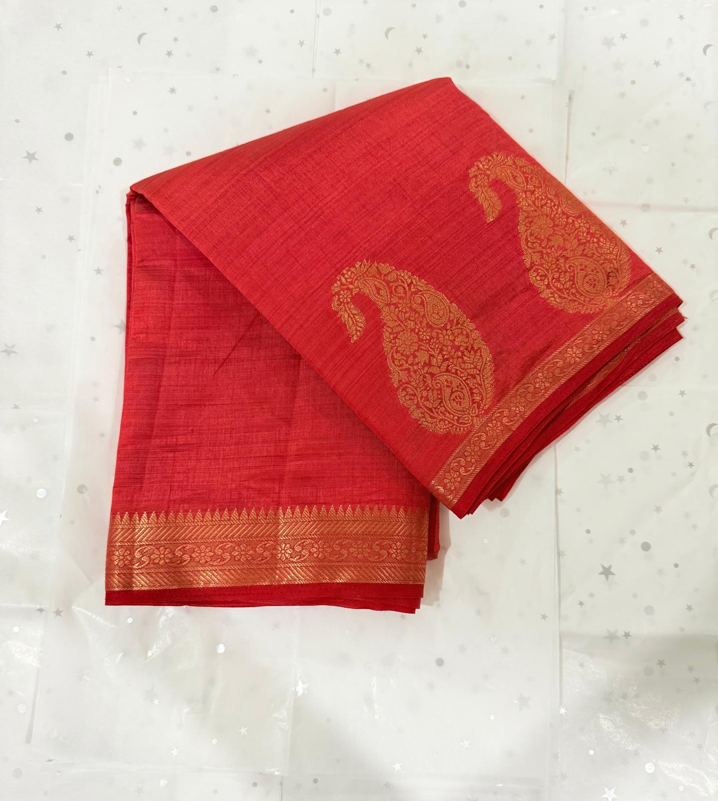 Semi Tussar (Red)
