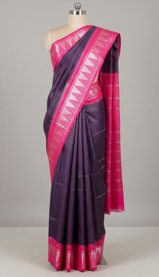 Sungudi Veldari with Blouse Pink