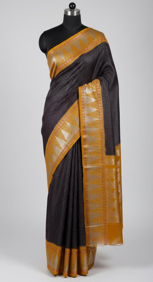 Sungudi Veldari with Blouse Yellow