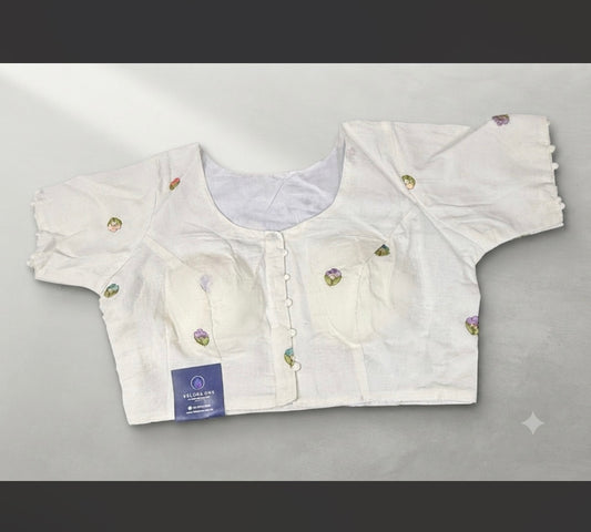 White Designer Cotton (padded)  - VRB020
